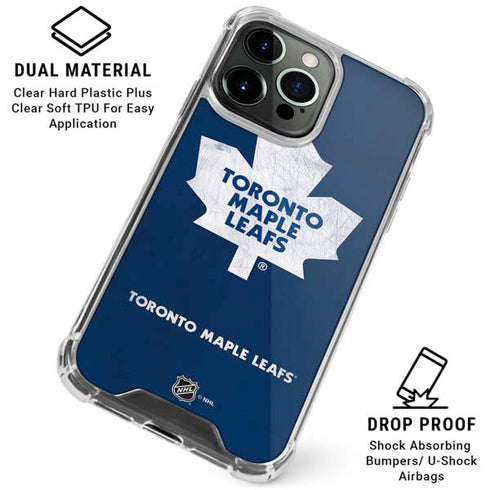 NHL Toronto Maple Leafs Distressed iPhone 16 Pro Max Clear Case