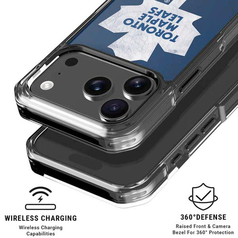 NHL Toronto Maple Leafs Distressed iPhone 17 Pro Clear Case