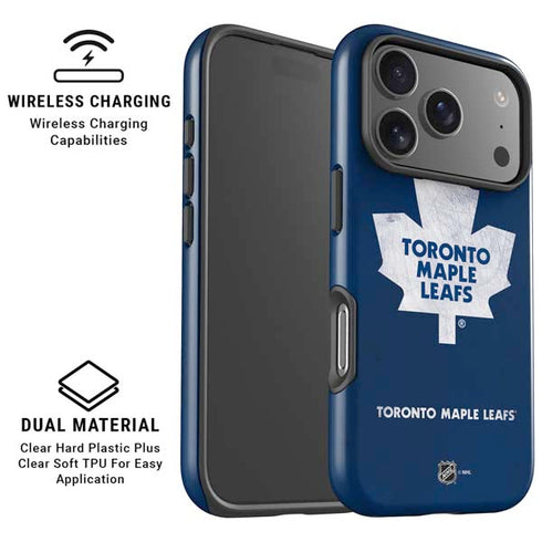 NHL Toronto Maple Leafs Distressed iPhone 17 Pro Magsafe Impact Case
