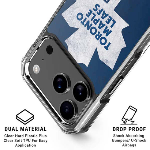 NHL Toronto Maple Leafs Distressed iPhone 18 Pro Clear Case