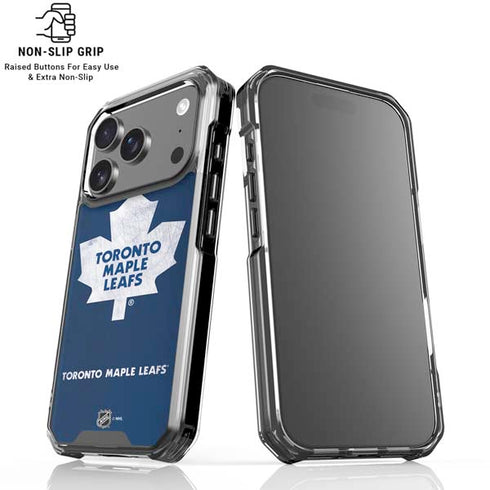 NHL Toronto Maple Leafs Distressed iPhone 18 Pro Clear Case