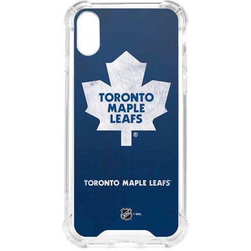 NHL Toronto Maple Leafs Distressed iPhone XS Clear Case