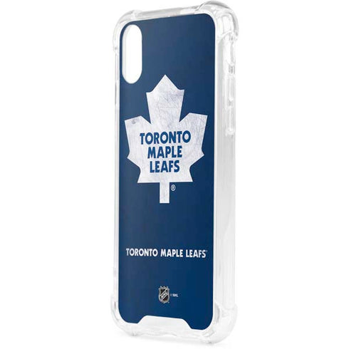 NHL Toronto Maple Leafs Distressed iPhone XS Clear Case