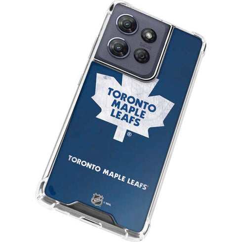 NHL Toronto Maple Leafs Distressed Moto G 5G (2025) Clear Case