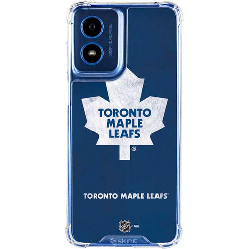 NHL Toronto Maple Leafs Distressed Moto G 5G (2024) Clear Case
