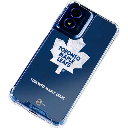 NHL Toronto Maple Leafs Distressed Moto G 5G (2024) Clear Case