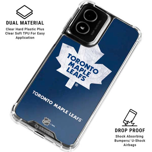 NHL Toronto Maple Leafs Distressed Moto G Power 5G (2024) Clear Case