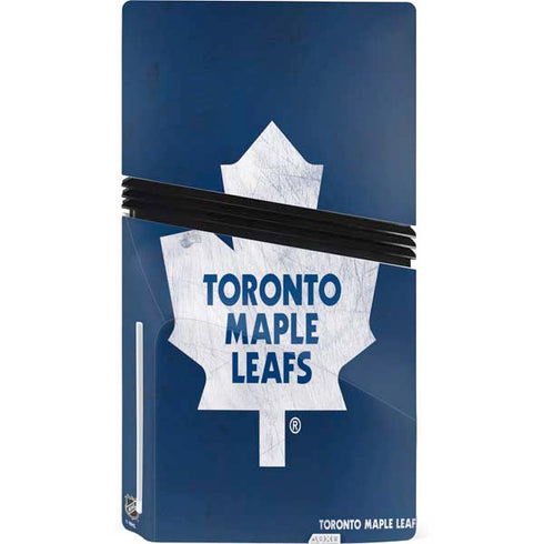 NHL Toronto Maple Leafs Distressed PS5 Pro Disk Bundle Skin