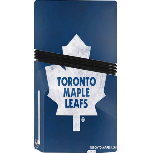 NHL Toronto Maple Leafs Distressed PS5 Pro Disk Console Skin
