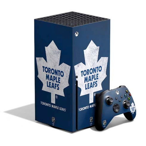 NHL Toronto Maple Leafs Distressed Xbox Series X Bundle Skin
