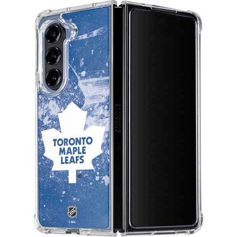 NHL Toronto Maple Leafs Frozen Galaxy Z Fold5 5G Clear Case