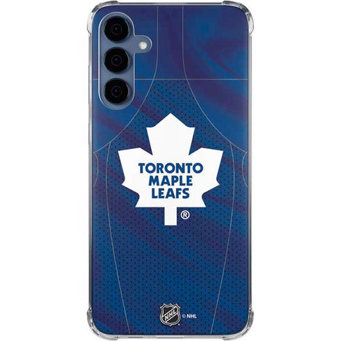 NHL Toronto Maple Leafs Home Jersey Galaxy A55 5G Clear Case