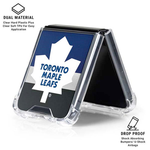 NHL Toronto Maple Leafs Jersey Galaxy Z Flip6 Clear Case