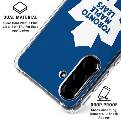 NHL Toronto Maple Leafs Solid Background Galaxy A36 5G Clear Case