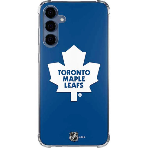 NHL Toronto Maple Leafs Solid Background Galaxy A55 5G Clear Case