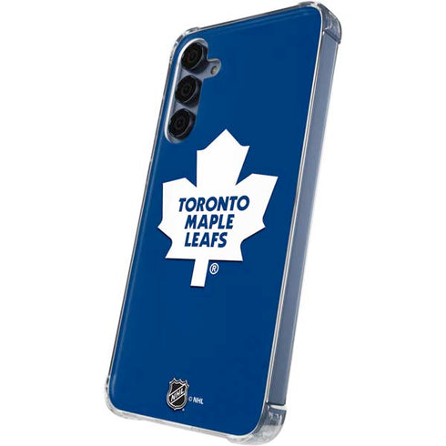 NHL Toronto Maple Leafs Solid Background Galaxy A55 5G Clear Case