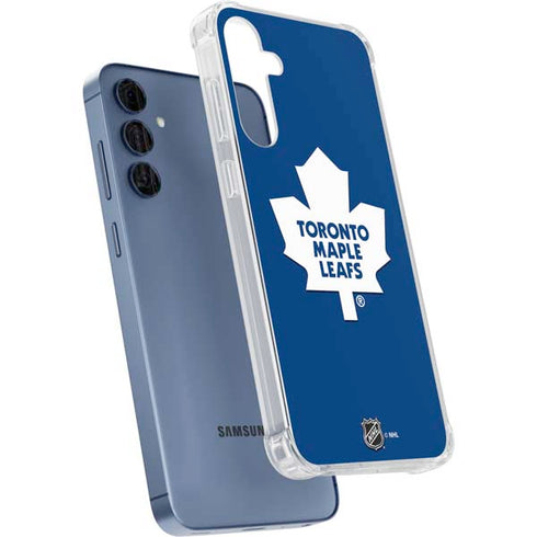 NHL Toronto Maple Leafs Solid Background Galaxy A55 5G Clear Case