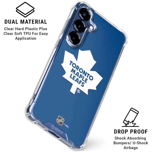 NHL Toronto Maple Leafs Solid Background Galaxy S25 Plus Clear Case