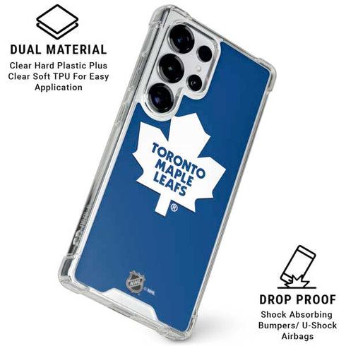 NHL Toronto Maple Leafs Solid Background Galaxy S25 Ultra Clear Case