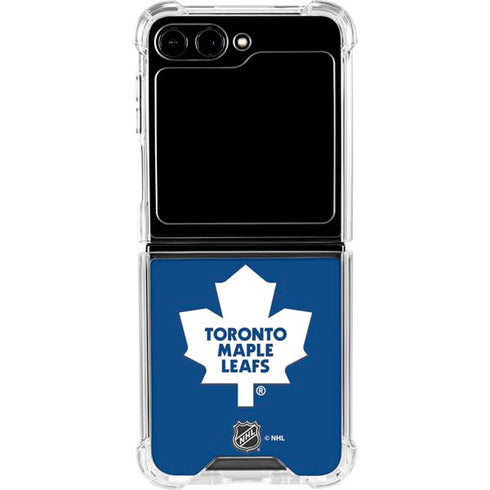 NHL Toronto Maple Leafs Solid Background Galaxy Z Flip6 Clear Case