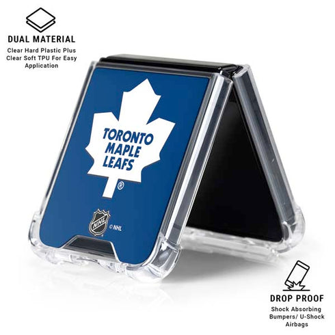 NHL Toronto Maple Leafs Solid Background Galaxy Z Flip6 Clear Case