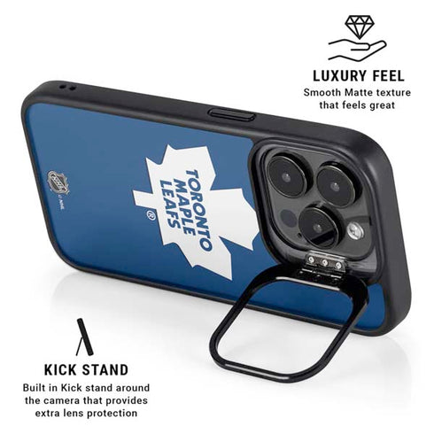 NHL Toronto Maple Leafs Solid Background iPhone 14 Pro Max Kickstand Case