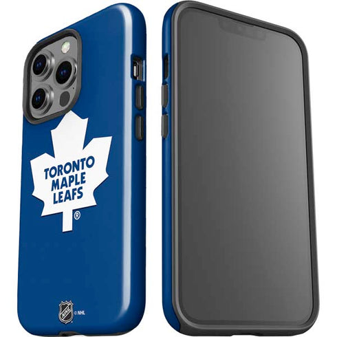 NHL Toronto Maple Leafs Solid Background iPhone 15 Pro Impact Case
