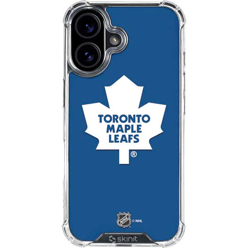 NHL Toronto Maple Leafs Solid Background iPhone 16 Clear Case