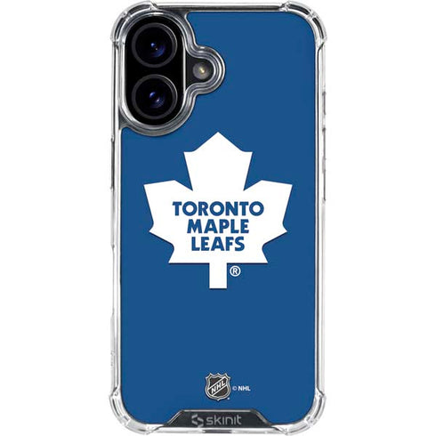 NHL Toronto Maple Leafs Solid Background iPhone 16 Plus Clear Case