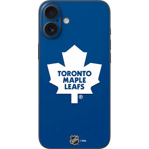 NHL Toronto Maple Leafs Solid Background iPhone 16 Plus Skin