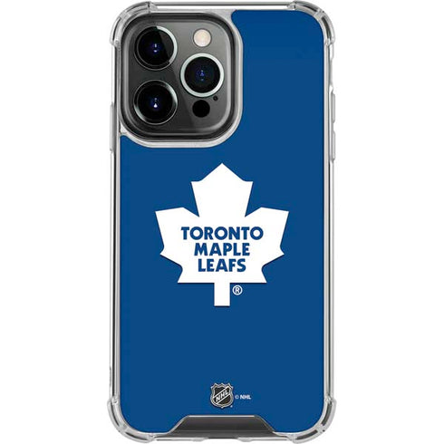 NHL Toronto Maple Leafs Solid Background iPhone 16 Pro Clear Case