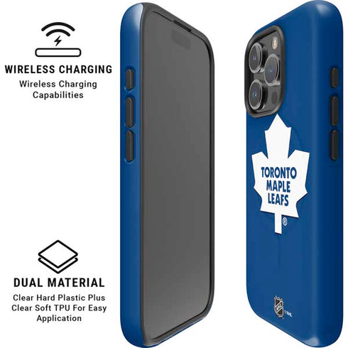 NHL Toronto Maple Leafs Solid Background iPhone 16 Pro Magsafe Impact Case
