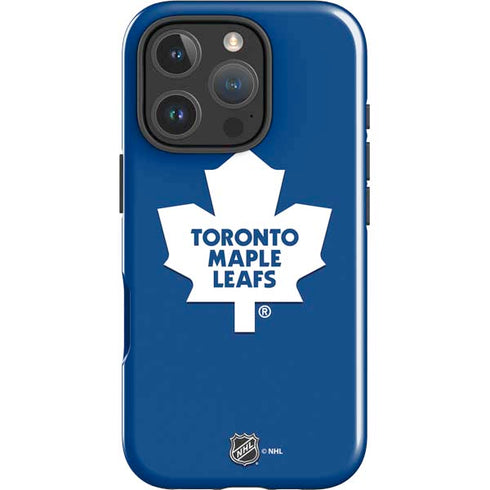 NHL Toronto Maple Leafs Solid Background iPhone 16 Pro Max Impact Case