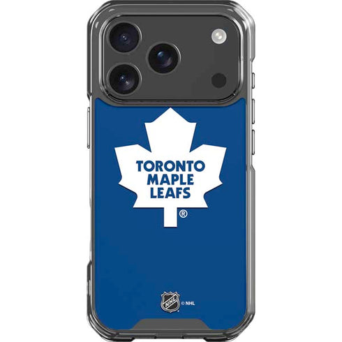 NHL Toronto Maple Leafs Solid Background iPhone 18 Pro Clear Case