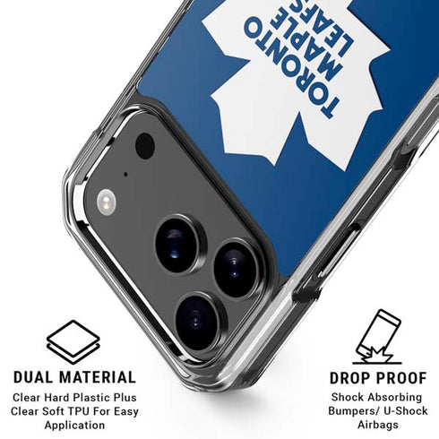 NHL Toronto Maple Leafs Solid Background iPhone 18 Pro Clear Case