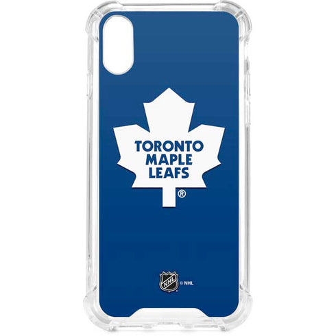 NHL Toronto Maple Leafs Solid Background iPhone XS Clear Case
