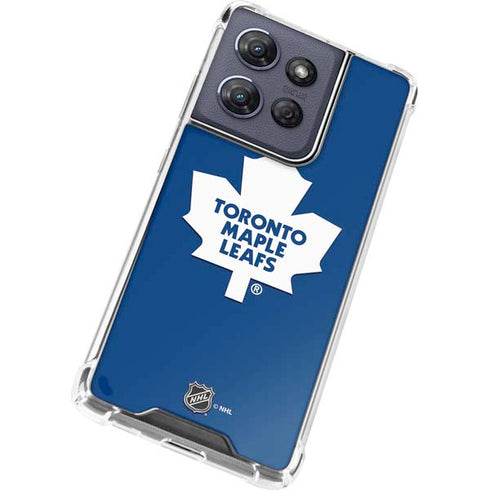 NHL Toronto Maple Leafs Solid Background Moto G 5G (2025) Clear Case