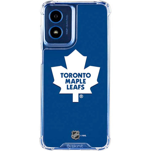 NHL Toronto Maple Leafs Solid Background Moto G 5G (2024) Clear Case
