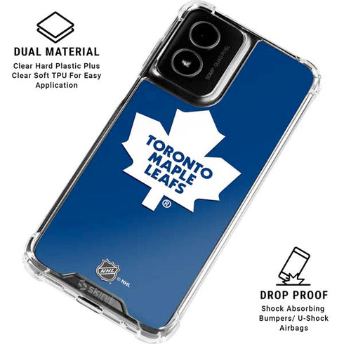 NHL Toronto Maple Leafs Solid Background Moto G Power 5G (2024) Clear Case
