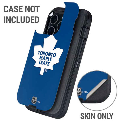 NHL Toronto Maple Leafs Solid Background Otterbox Defender iPhone Skin