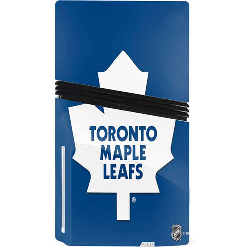 NHL Toronto Maple Leafs Solid Background PS5 Pro Disk Bundle Skin