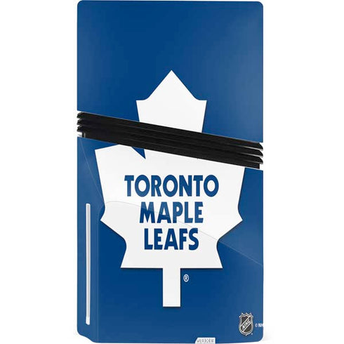 NHL Toronto Maple Leafs Solid Background PS5 Pro Disk Console Skin