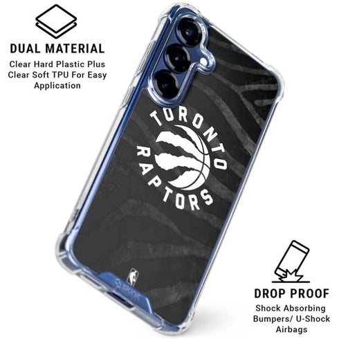 NBA Toronto Raptors Animal Print Galaxy S25 Clear Case