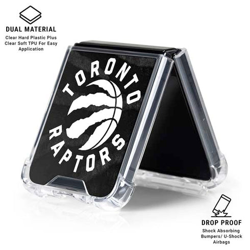 NBA Toronto Raptors Animal Print Galaxy Z Flip6 Clear Case