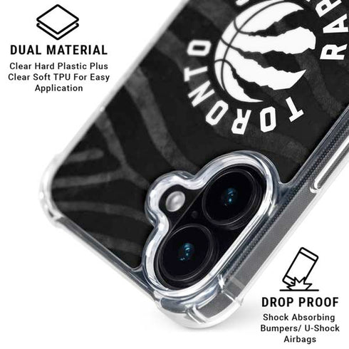 NBA Toronto Raptors Animal Print iPhone 16 Plus Clear Case