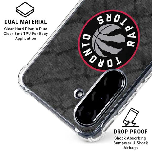 NBA Toronto Raptors Black Rust Galaxy A36 5G Clear Case