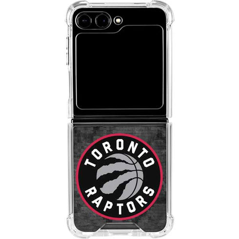 NBA Toronto Raptors Black Rust Galaxy Z Flip6 Clear Case