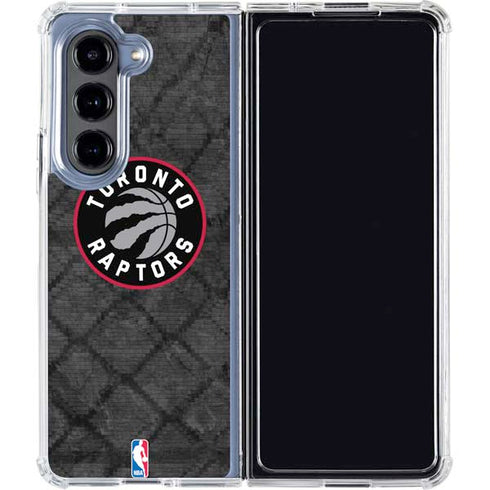 NBA Toronto Raptors Black Rust Galaxy Z Fold5 5G Clear Case