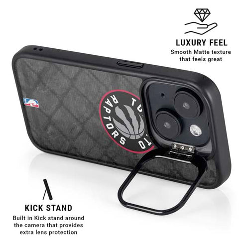 NBA Toronto Raptors Black Rust iPhone 14 Plus Kickstand Case