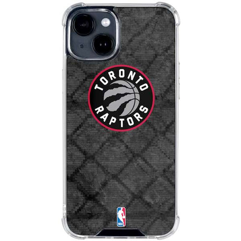 NBA Toronto Raptors Black Rust iPhone 15 Clear Case